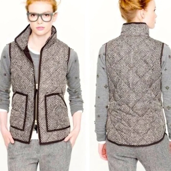 J CREW Printed Quilted Puffer Vest XS - Picture 3 of 8